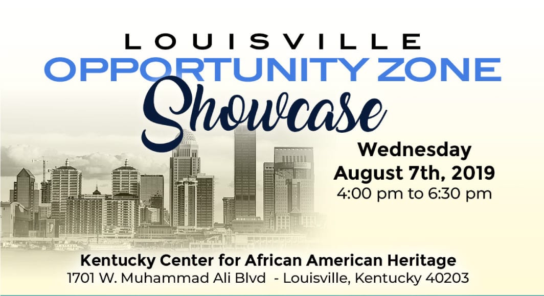 Louisville Opportunity Zone Showcase August 2019 poster