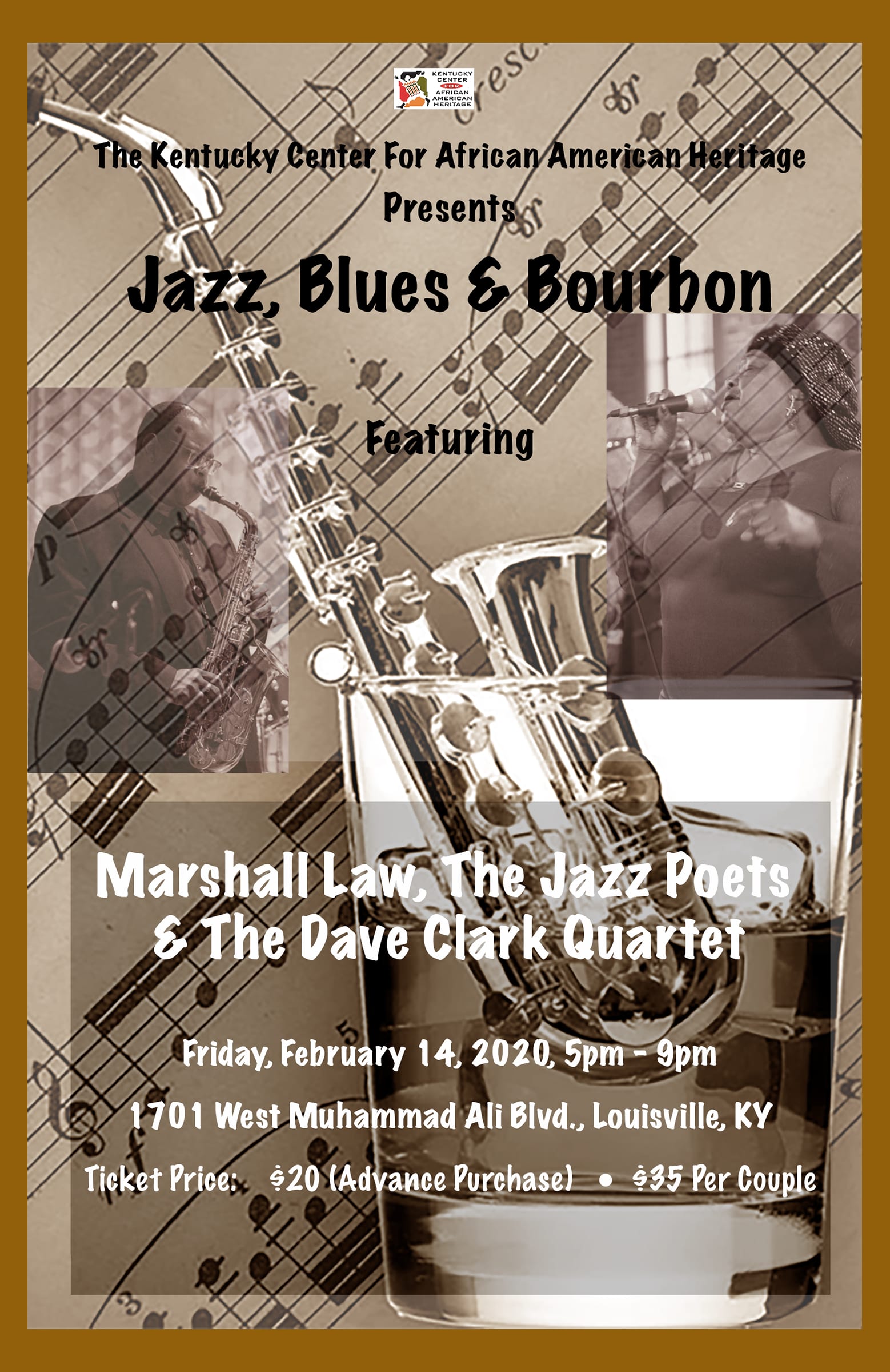 Jazz, blues & bourbon Poster