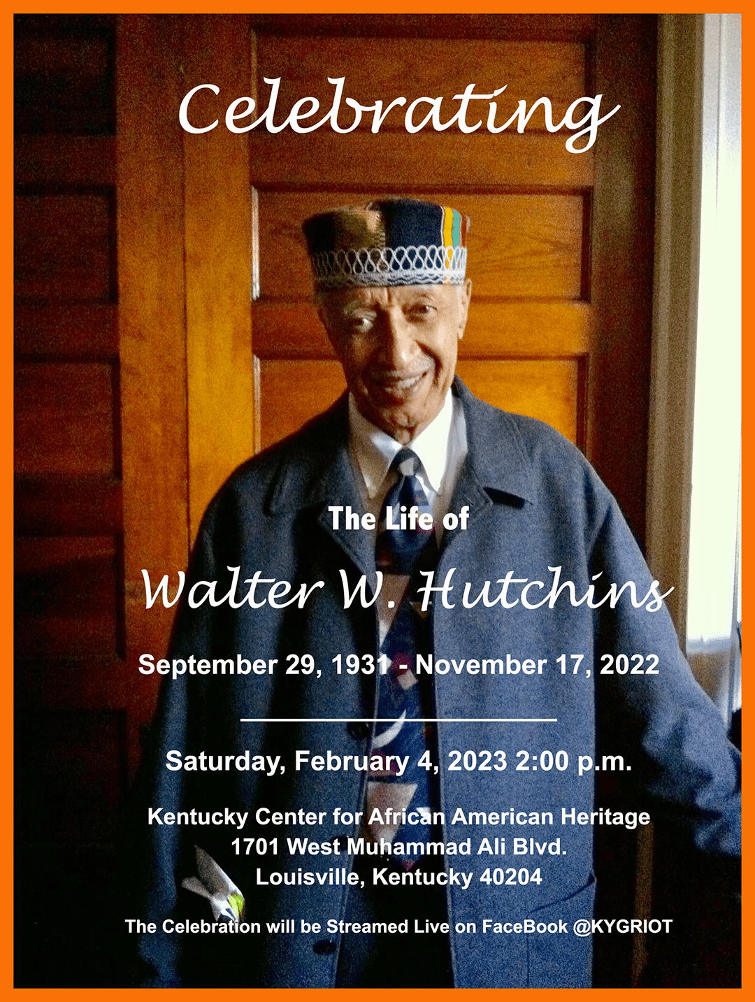 Walter W. Hutchins funeral announcement