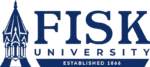 A close-up graphic showing the word "FISK" in a bold, dark blue serif font, with "UNIVERSITY ESTABLISHED 1866" partially visible beneath it.