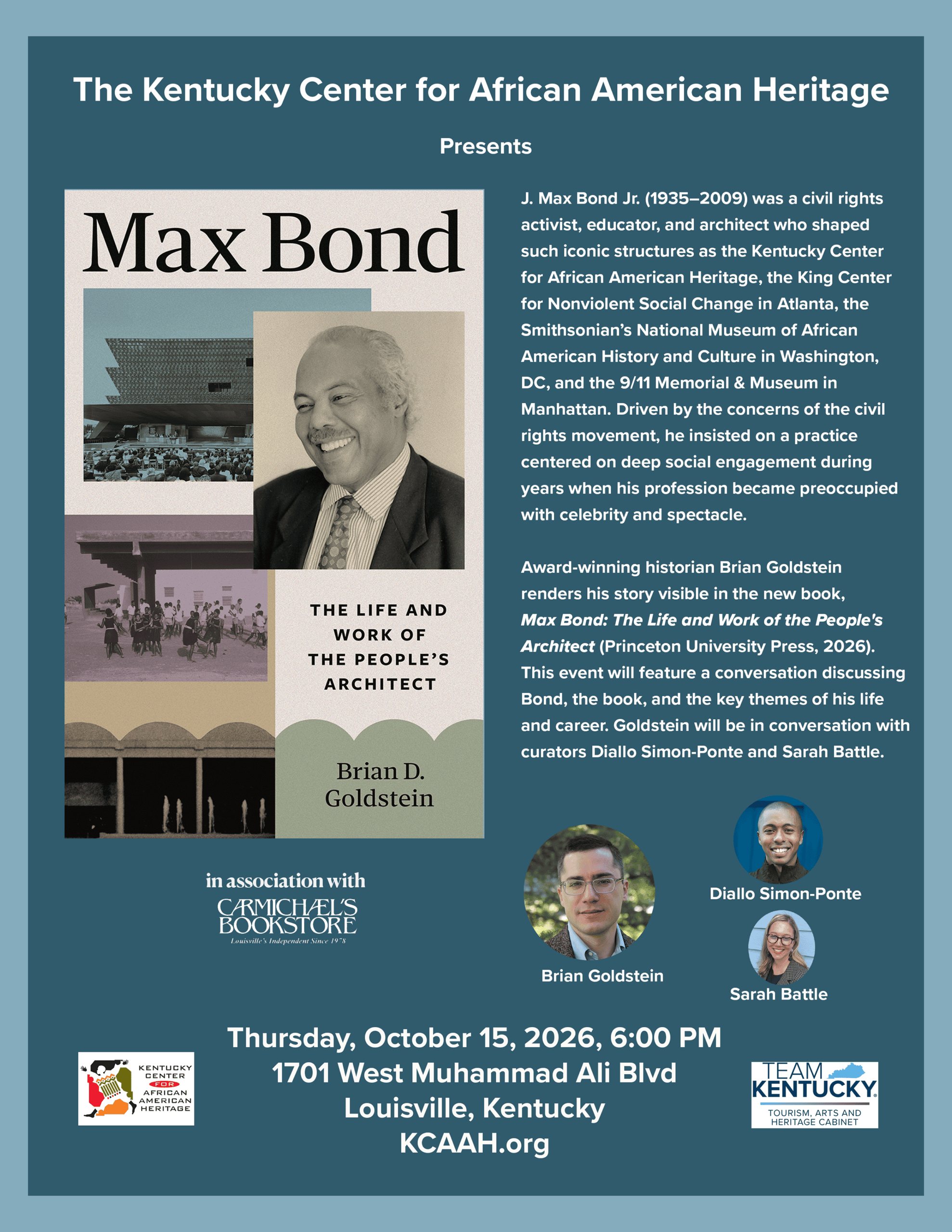 Max Bond - The Life and Work of the People's Architect event flyer